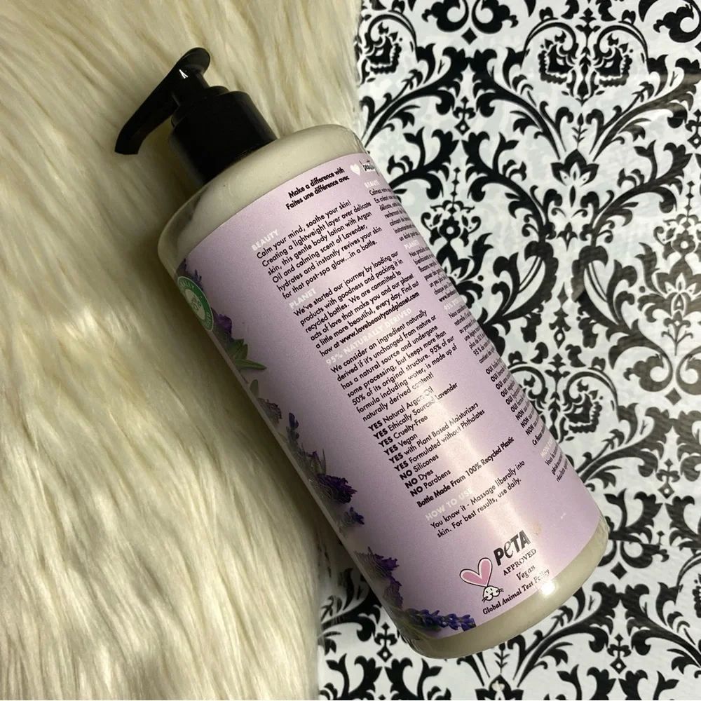 NWT Love Beauty And Planet : discontinued argan oil + lavender full body lotion